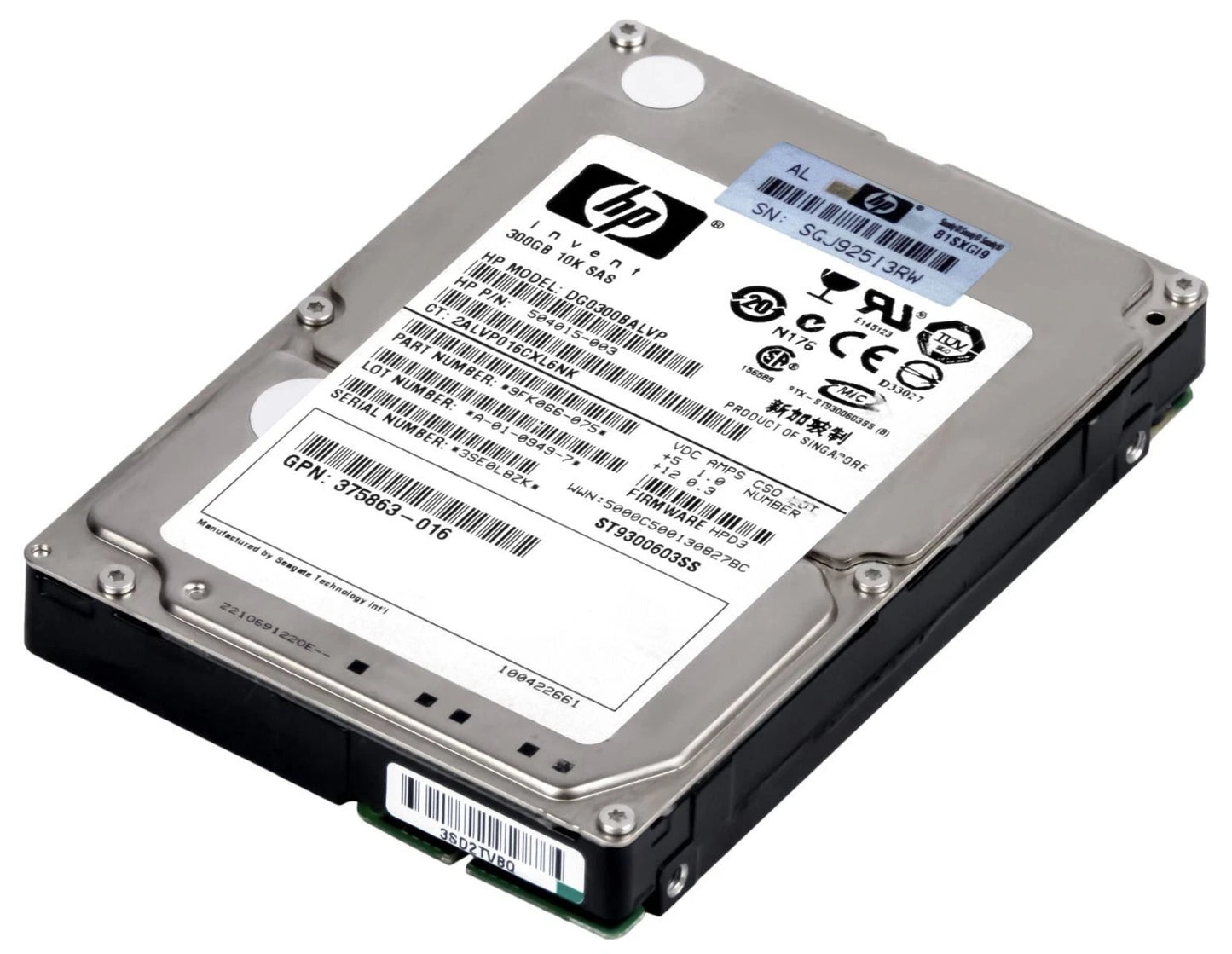 Disco Duro HP 300GB SAS 10K RPM 2.5" (ST9300603SS / 504015-003)